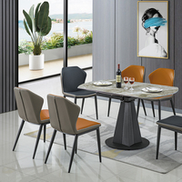 Chaises de restaurant pliantes en cuir PU avec pieds en acier au design moderne pour hôtel, salle à manger, salon, cuisine, villas, mobilier commercial