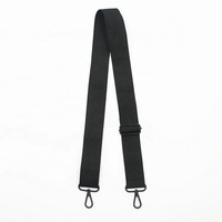 Sangle de sac messager réglable en nylon noir personnalisée de 38 mm avec rembourrage et boucle métallique, sangles durables pour sacoche d'ordinateur