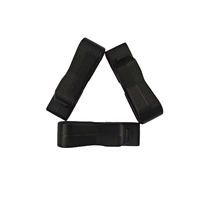 Boucle de réglage noire en POM robuste et étanche avec extrémité fourchue pour sangle de sécurité, idéale pour bagages, sacs à dos et quincaillerie de glissière pour sangles.