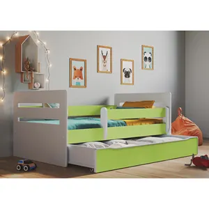 Lit en bois massif de style américain pour bébés, 8000 LM, vente en gros, pour filles et garçons