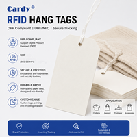 Etiqueta Colgante para Ropa UHF RFID 860-960MHz con Chip H9, Etiqueta para Ropa para Inventario Minorista y Seguimiento de Prendas