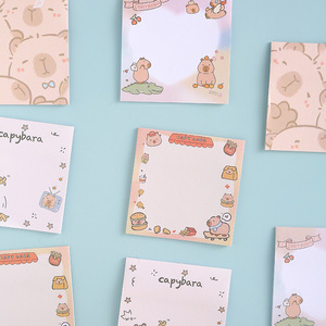 Bloc-notes autocollants Capybara, papier carré, pour étudiants, rentrée scolaire, remise de diplôme - Product Image 1
