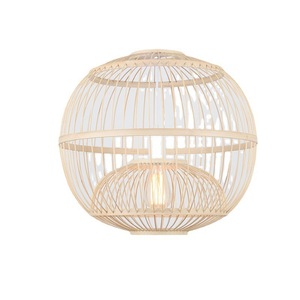 Lampe suspendue en bambou de forme ovale, lumière LED, hôtel, maison d'hôtes, chambre à coucher, salon, salon de thé, cour, luminaire - Product Image 5