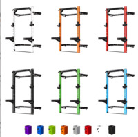 VIGFIT Équipement d'entraînement musculaire en métal, rack de squat pliable mural réglable pour salle de sport commerciale