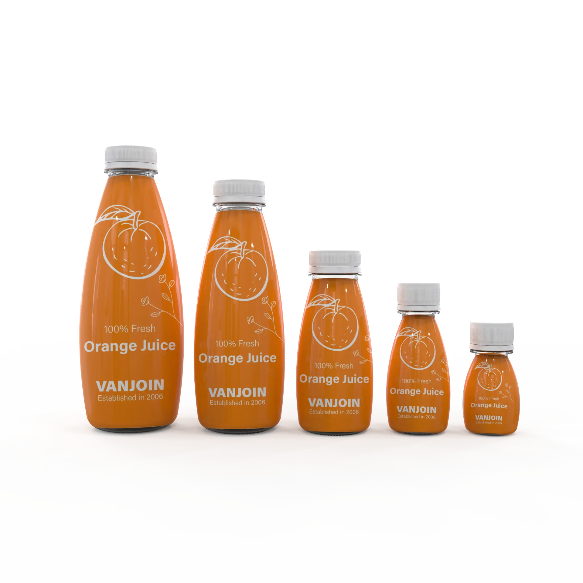 60ml,120ml, 250.500 ml,750ml botellas de plástico de café frío botellas redondas de batidos de bebidas de jugo con tapas a prueba de manipulaciones