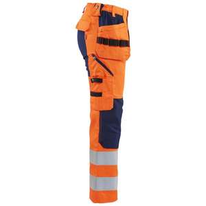 BLAKLADER - 716318115389C44 Pantalón Mujer Hi-Vis con elástico Naranja/Azul marino-EAN 7330509882863 ROPA DE TRABAJO DE LA HI-VIS - Product Image 4