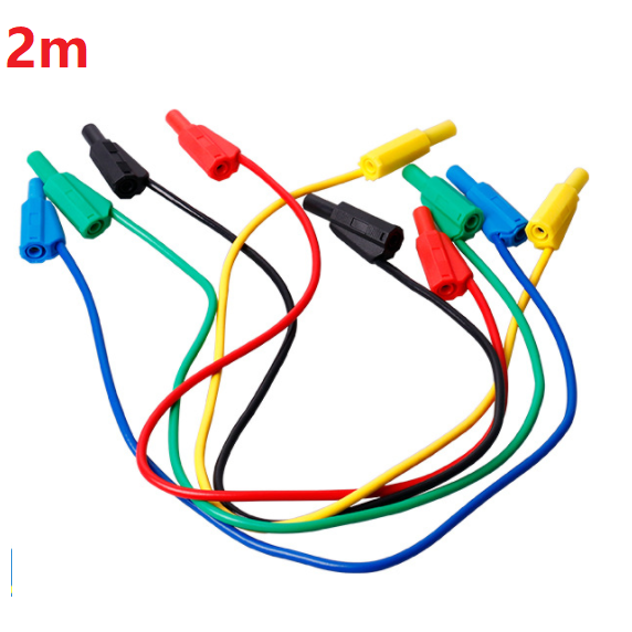 2m Safety 4mm Banana Plug 18AWG test Leads 200cm Stackable Banana Plug Testing Cable High Voltage test Leads