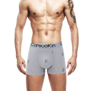 Careuokin Spandex / Polyester <strong>Men's</strong> Boxers Cute Windmill Print Breathable Milk-<strong>silk</strong> <strong>Man</strong> Boxer Briefs Custom logo <strong>Knickers</strong> - Product Image 2