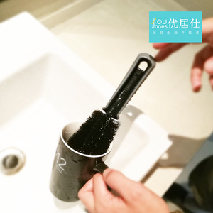 Cup <b>Brush</b> Nylon Black Multi Functional Kitchen <b>Cleaning</b> <b>Brush</b> For Glass And Pot Scrubbing - Product Image 3