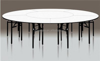 Table de banquet ronde pliable et durable en contreplaqué de 18mm pour pique-nique, mariage, hôtel, événement