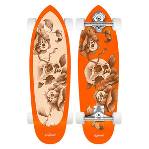 HipBoard Skateboard Pintail HP2025, design floral orange, tendance et durable pour adultes - Product Image 1