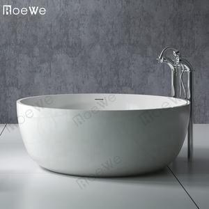 Hotel Badkamer Gegoten Massief Oppervlak Bad Grote Kunststeen Hars Badkuip Rond Vrijstaand Composiet Stenen Bad - Product Image 3