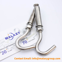 MALAXY Customization China Fasteners Yellow Zinc Shield Heavy Duty Bolt Shield Wall Anchor Expansion Bolts with Eye Hook