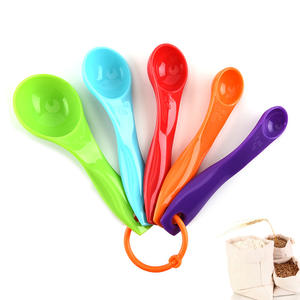 Juego de <span class=keywords><strong>5</strong></span> cucharas medidoras de plástico de colores para cocina, utensilios de cocina para hornear - Product Image 6