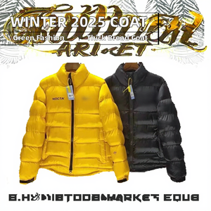 Veste matelassée décontractée en nylon épais et écologique pour homme, col montant, fermeture éclair, idéale pour l'hiver - Product Image 2