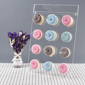 VONVIK expositor de pared de Donut acrílico transparente personalizado, <span class=keywords><strong>soporte</strong></span> de pared de Donut de Perspex de boda - Product Image 4