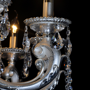 Meilleur prix Moderne Chrome Cristal Lustre Bougie Bras Éclairage Blanc Couleur pour Salon Décor Petite Lampe Taille pour Hôtels - Product Image 3