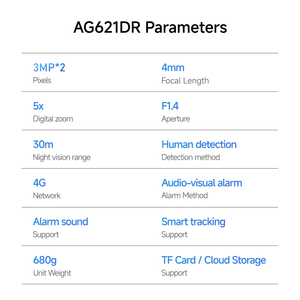VStarcam AG621DR 私人摄像头 双视角 4G 24小时录像 AOV新技术 40m人体检测 360度摄像头 14W太阳能电池板 - Product Image 6