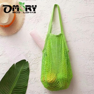กระเป๋าช้อปปิ้งตาข่าย OMORY กระเป๋าถือสำหรับกิจกรรมกลางแจ้ง กระเป๋าใส่ของชายหาด กระเป๋าใส่ผักผลไม้ กระเป๋าช้อปปิ้งผ้าฝ้ายตาข่าย - Product Image 3