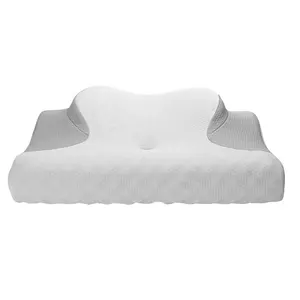 カスタムロゴ輪郭屋内睡眠蝶枕サプライヤー冷却高品質頸部低反発枕