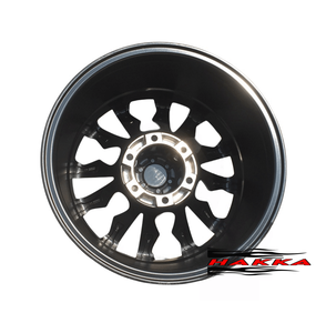 Jendela penggilingan hitam terang, pelek roda aluminium Aloi <span class=keywords><strong>16</strong></span> 17 18 inci 6 lubang 139.7 ET 0 mm CB 110.1 - Product Image 5