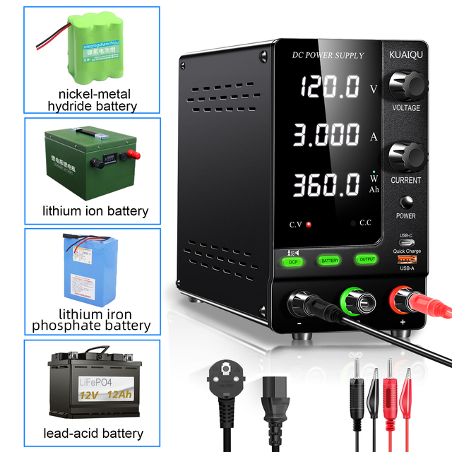 SPPS-C1203C Lithium/Lead-acid Battery Charger 72V 108V 3A Variable Voltage DC Power Supply Switching Regulator Repair 120V 360W
