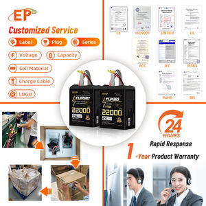 EP 5C carga rápida FPV UAV Drone 4S3P Li Ion batería paquete Ardcase 10000-30000Mah Lipo batería agricultura Drones con Deans - Product Image 6