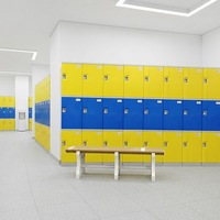 Casiers durables en plastique ABS imperméable pour vestiaires de salle de sport, clubs de fitness, vestiaires du personnel, écologiques et résistants à la rouille