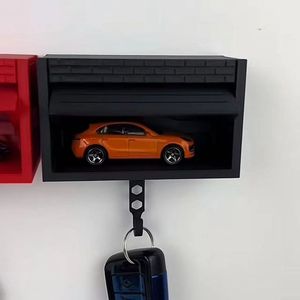 Organisateur de clés mural carré en PLA imprimé en 3D, modèle de cadre de voiture moderne, porte-clés pour salon - Product Image 4