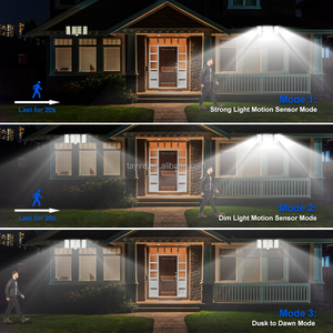 334แอลอีดี/166แอลอีดีติดผนังพลังงานแสงอาทิตย์สว่างสูงกลางแจ้ง PIR <span class=keywords><strong>Motion</strong></span> Sensor แสง3โหมดแบบบูรณาการแยกหัวปรับได้ - Product Image 5