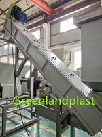 Ligne de lavage Greenlandplast MSW, machine de lavage et de broyage de film PE/PP, machine de lavage de déchets plastiques en film