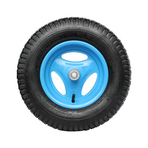 Heavy Duty 16inch Llanta Completa <strong>Wheels</strong> for Wheelbarrow 4.00-8 Tire Garden 8inch Triangle Metal Rim Pneumatic Rubber air <strong>Wheel</strong> - Product Image 4