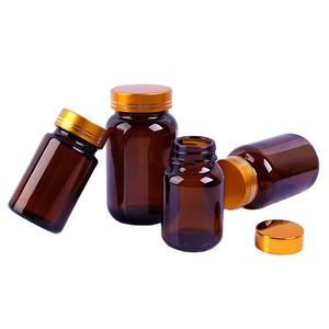 Brede Mond Amberkleurige Glazen Medicijnpotten Farmaceutische Containers Voor Medische Pil Capsule Packer Fles Glazen Tabletpotten - Product Image 6