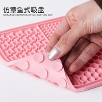 Tapis de léchage pour chien en silicone de qualité alimentaire avec ventouse, distributeur lent anti-étouffement pour l'alimentation des animaux de compagnie