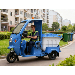 Tricycle électrique de 500 L pour l'assainissement - Camion de transfert de déchets à trois roues pour le nettoyage municipal avec boîte à outils - Product Image 1
