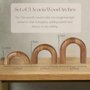 رف طاولة قهوة منزلي زينات بوهو جمالية حديثة 3 كتب قوس خشبي ديكور ديكورات ديكورية ديكورات خشبية - Product Image 6