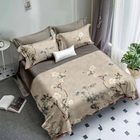 Draps de lit de luxe en microfibre de Polyester pour ensembles de housses de couette à imprimé numérique Floral 3D