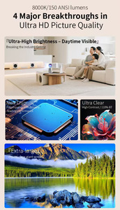 Smart X3 <b>Android</b> <b>Projector</b> 1080P HD Portable Home Theater <b>Projector</b> Indoor Bedroom Wall Video <b>Projector</b> - Product Image 2