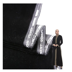 Changzhou Custom Plain Woven 100% Polyester Curtain Abaya 9000 <strong>Velvet</strong> Tissus <strong>Black</strong> Green Micro <strong>Velvet</strong> 9000 In China For Dress - Product Image 1