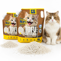 Litière pour chat en tofu naturel de haute qualité, écologique, biodégradable, à base de soja, premium, sans poussière, agglomérante, offre OEM