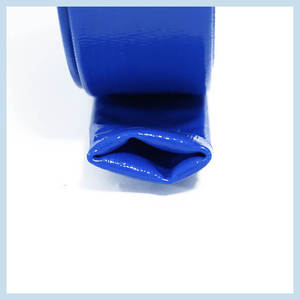 Tuyau à plat en PVC souple bleu personnalisé pour le service de traitement d'irrigation des terres agricoles comprend la coupe - Product Image 6