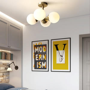 Plafonnier de chambre à coucher moderne minimaliste nordique tout en cuivre, élégant et luxueux pour salle d'étude, salle de maquillage, balcon, couloir - Product Image 6