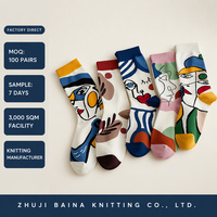 Chaussettes fantaisie colorées pour femmes et hommes – Cadeau amusant et créatif pour fêtes, usage quotidien, séchage rapide – Vente en gros