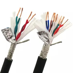 Highly Flexible Towline Cable Pure Copper Double Shielded Wire Separate Twisted Pair in Groups 4 6 8 10 12 14 Core Robot Cable