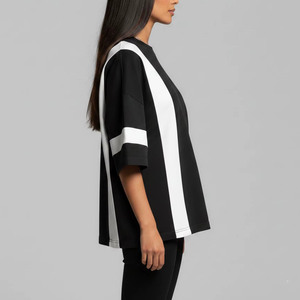 Camisetas de Verano para Mujer, Talla Grande, 100% Algodón, Personalizadas, Casuales, de Manga Corta y Cuello Redondo, 140 g/m² - Product Image 4