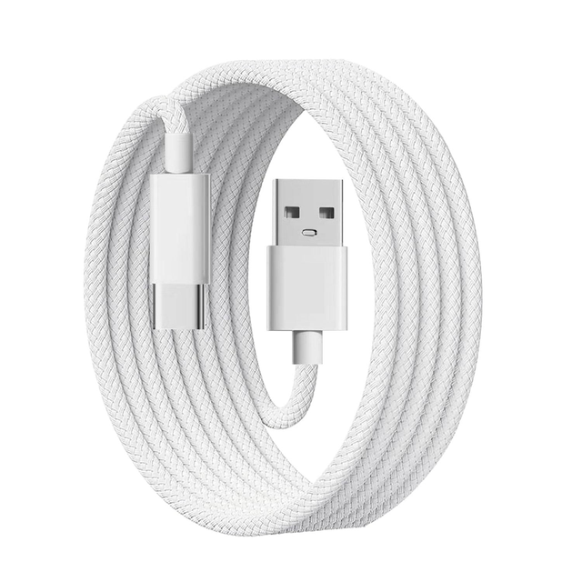 3FT 1M 66W Braided White 3A Fast Charging USB C Mobile Phone Data Cable for iPhone 15 16 17 Pro Max