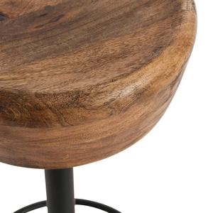 Caymus Counter <b>Stool</b> Wood and Iron/Steel Durable High Bar <b>Stool</b> for Home Bar & <b>Dining</b> Room - Product Image 4