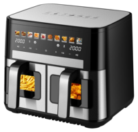 Friteuse à air double panier professionnelle avec Wi-Fi et contrôle par application, capacité 11L, économe en énergie, directement de l'usine