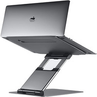 Support Ergonomique Ajustable en Aluminium pour Ordinateur Portable – Rehausseur Portable Pliable avec Refroidissement pour Travail Debout au Bureau