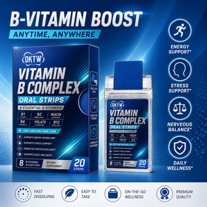 Tiras Orales de Complejo Vitamínico B de Marca Privada con Vitamina B12 para el Metabolismo Energético, de Rápido Disolución, Suministro OEM - Product Image 1